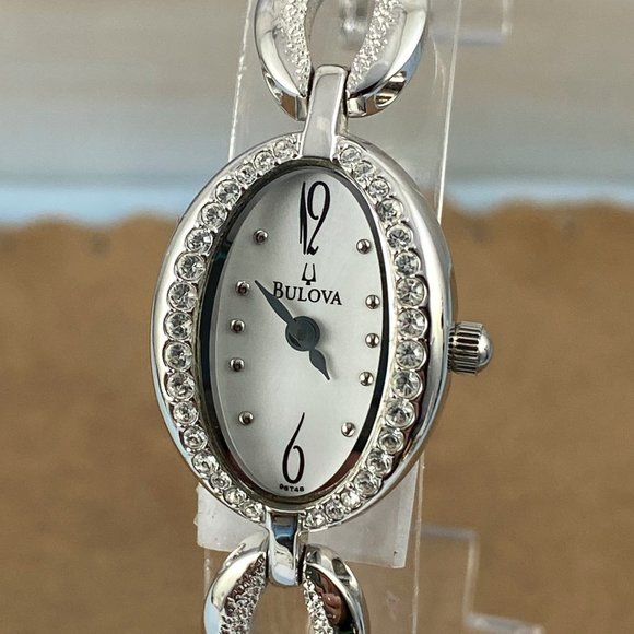 Bulova Coctail Watch Silver Tone Crystal Bezel main image 6